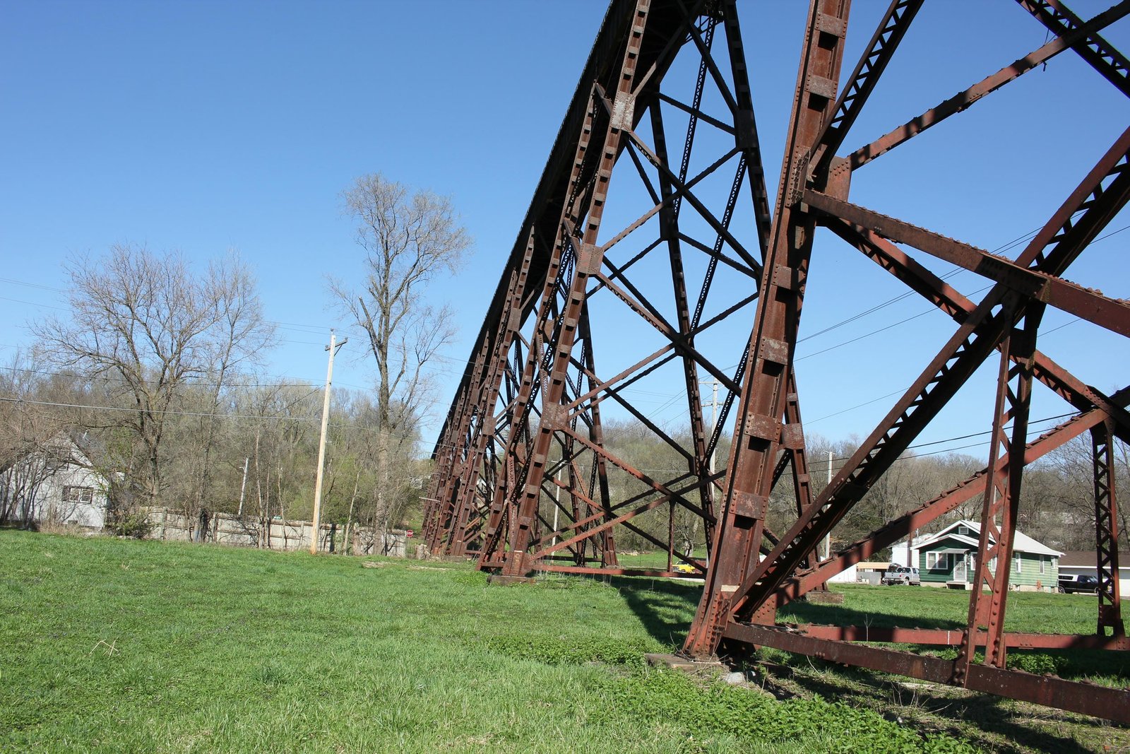 Looking east along east approach